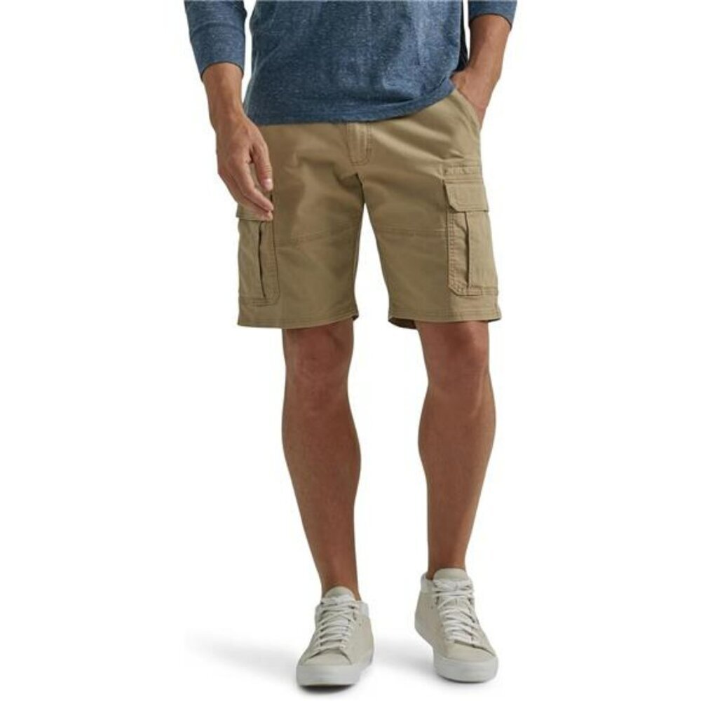 Wrangler Mens Cargo Shorts Stretch Twill Relaxed Fit Outdoor Workwear 10 In